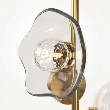 Wall Lamp Brushed Brass, Metal Frame, Cast Glass Accent, Modern – Miracle | Maytoni