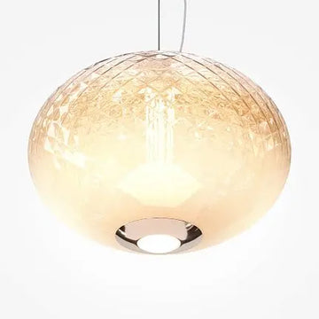 Pendant Lamp Chromed Metal Base Iridescent Glass Spheres & Dimmable LED Light – Bruma | Maytoni
