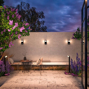 Wandleuchte aus grafitfarbenem Aluminium mit LED und Bewegungsmelder – Stock | Maytoni - Esszett Luxury | Stilvolles Wohnen mit Charakter
