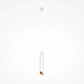 Pendelleuchte Weißes Aluminiumgehäuse mit goldfarbenem Akzent, Glasdiffusor und LED - kompatibel – Arc | Maytoni - Esszett Luxury | Stilvolles Wohnen mit Charakter
