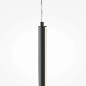 Pendant Lamp Black with Brass Accents Linear Design & Integrated LED – Halo | Maytoni