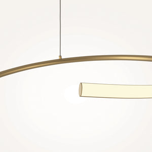 Pendant Lamp Minimalist Black-Gold Metal Body LED – Curve | Maytoni