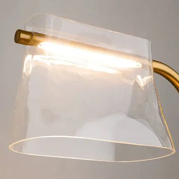 Table Lamp Metal Base Brass Look, Transparent Glass Sphere & Integrated LED - Cabaret | Maytoni