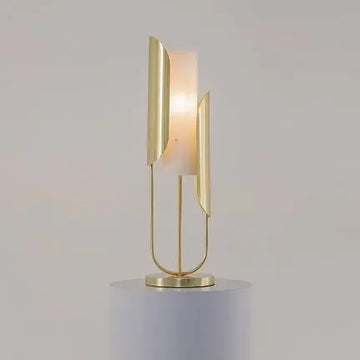 Table Lamp Gold-Colored Metal Frame Frosted Cylindrical Glass Shade & Modern Design – Cipresso | Maytoni