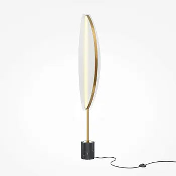 Stehleuchte – Messingfarbenes Aluminium, Warmweißes Licht, 158 cm Höhe - Breeze | Maytoni