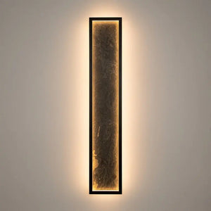 Black Wall Light, Metal Frame, Natural Stone Accent, Integrated 70W LED 3000K – Orign | Maytoni