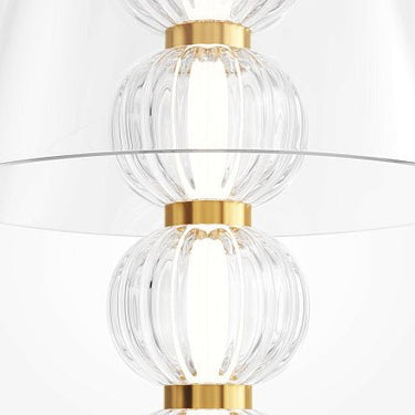 Tischleuchte Metallrahmen gold, gerillte Glaskugeln & integriertes LED – Amulet | Maytoni - Esszett Luxury | Stilvolles Wohnen mit Charakter