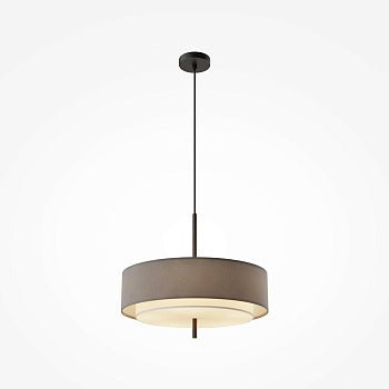 Pendelleuchte mit grauem Stoffschirm und PVC - Diffusor im modernen Design – Bergamo | Maytoni - Esszett Luxury | Stilvolles Wohnen mit Charakter
