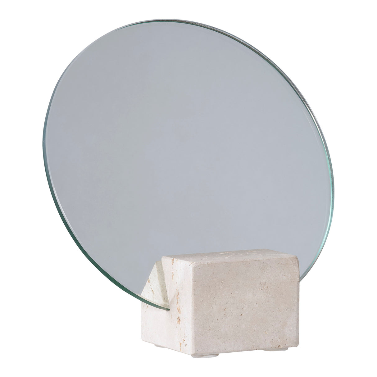 Tischspiegel – Beige, Travertin, 18 cm hoch | House Nordic