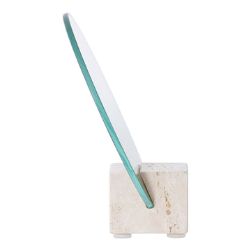 Tischspiegel – Beige, Travertin, 18 cm hoch | House Nordic
