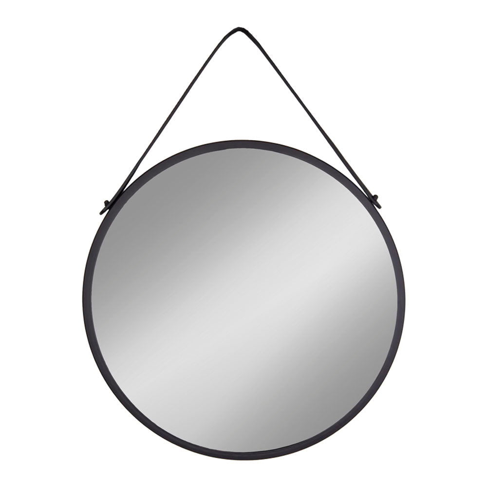Wandspiegel – Schwarzer Metallrahmen, Runde Form, 60 cm Höhe - Trapani | House Nordic