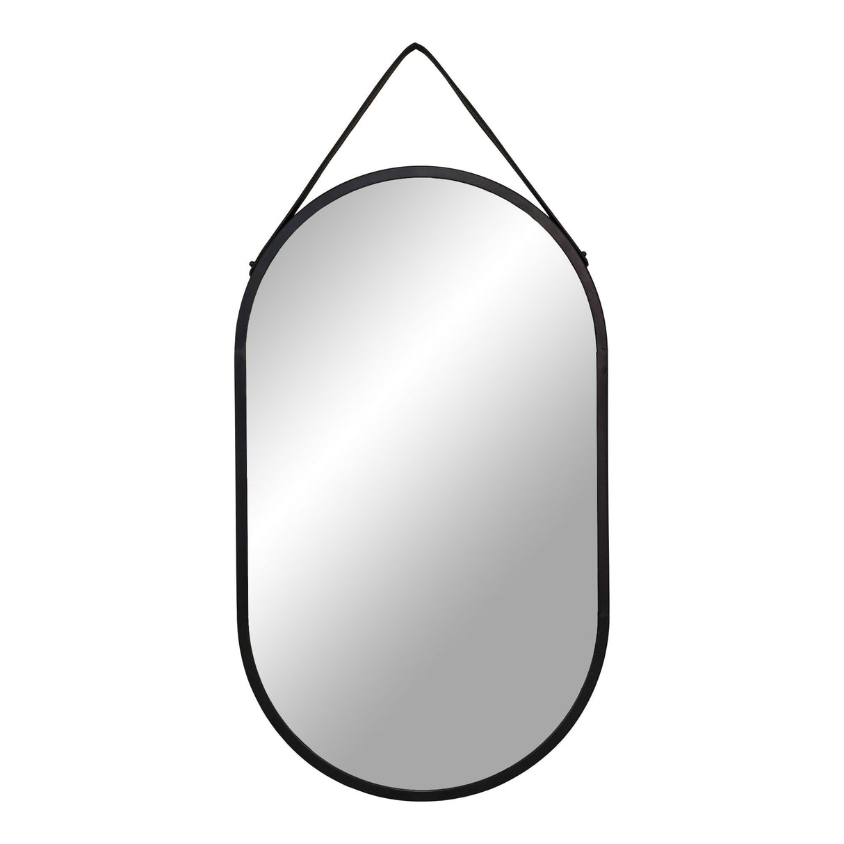 Wandspiegel – Schwarzer Metallrahmen, Klares Spiegelglas, 60 cm Höhe - Trapani | House Nordic