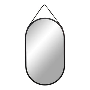 Wandspiegel – Schwarzer Metallrahmen, Klares Spiegelglas, 60 cm Höhe - Trapani | House Nordic