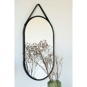 Wandspiegel – Schwarzer Metallrahmen, Klares Spiegelglas, 60 cm Höhe - Trapani | House Nordic