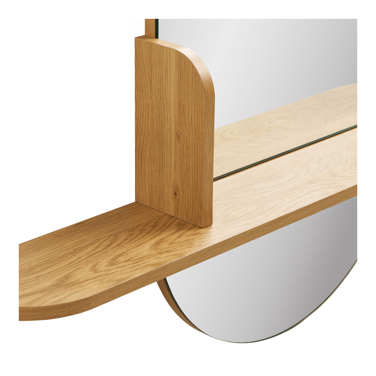 Wandspiegel – Eichenoptik, mit Ablage, 94,5 cm - Barco | House Nordic