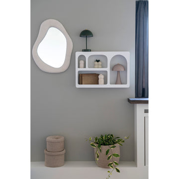 Spiegel – Teddy-Rahmen, weißes Finish, 3,5 cm hoch - Bosa | House Nordic