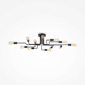 Deckenleuchte Schwarz Metall 12‑Licht - Design – Gilbert | Maytoni - Esszett Luxury | Stilvolles Wohnen mit Charakter