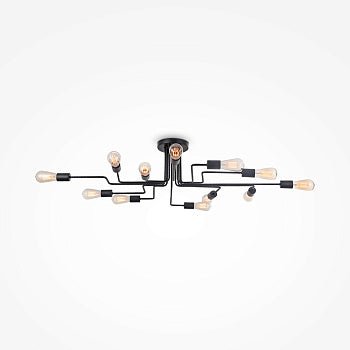 Deckenleuchte Schwarz Metall 12‑Licht - Design – Gilbert | Maytoni - Esszett Luxury | Stilvolles Wohnen mit Charakter