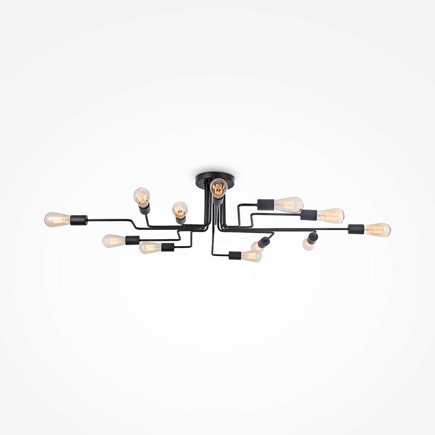 Deckenleuchte Schwarz Metall 12‑Licht - Design – Gilbert | Maytoni - Esszett Luxury | Stilvolles Wohnen mit Charakter