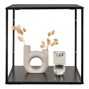 Wandregal – Schwarzer Stahl, Offenes Design, 36 cm Höhe - Vita | House Nordic