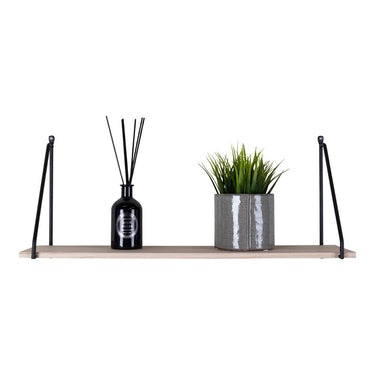 Wall Shelf – Natural Wood Shelf, Sturdy Metal Frame, Modern Design – Arnhem | House Nordic