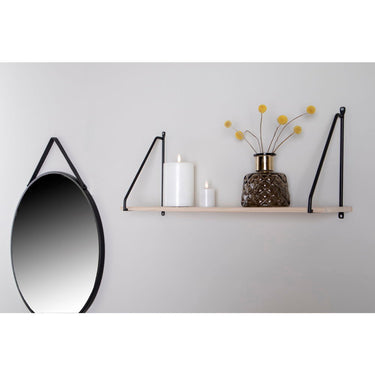 Wall Shelf – Natural Wood Shelf, Sturdy Metal Frame, Modern Design – Arnhem | House Nordic