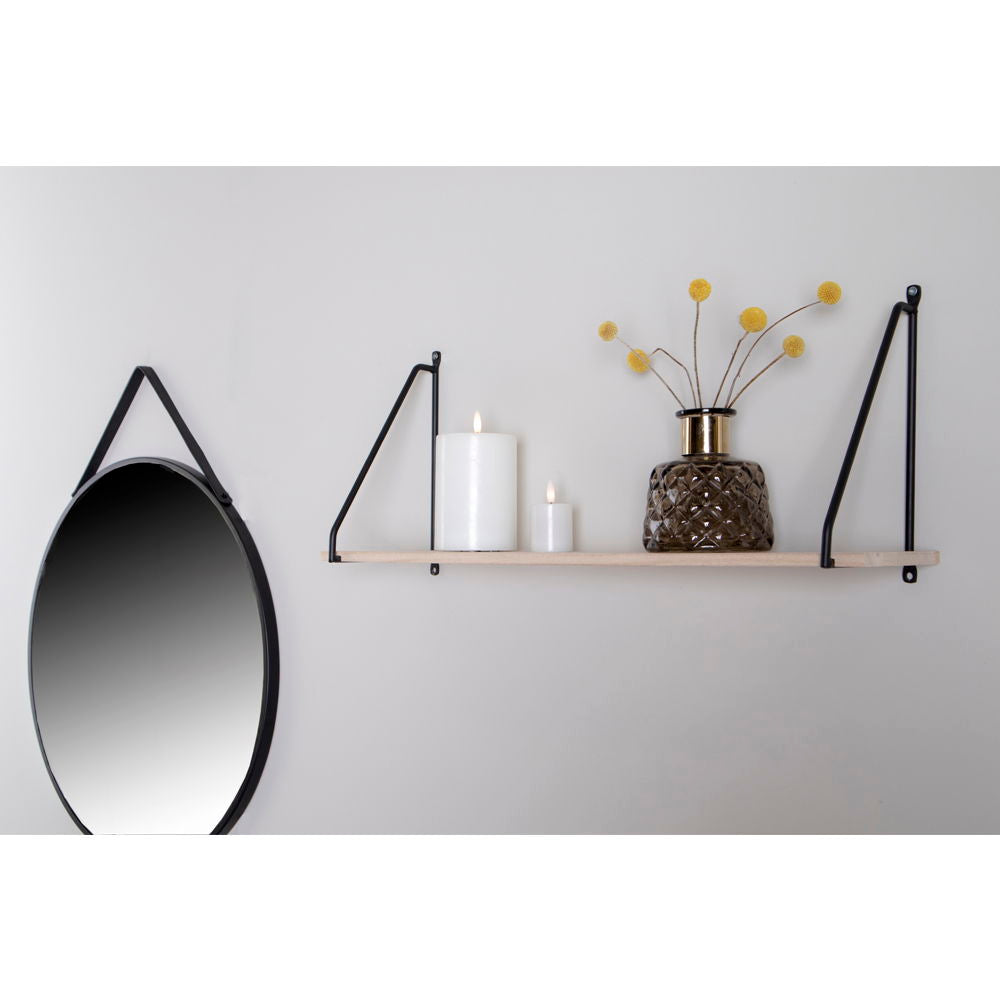Wandregal – Holz, schwarzer Rahmen, klare Form - Arnhem | House Nordic