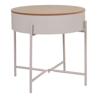Side Table - Steel, Natural Tabletop, Modern Design - Sisco | House Nordic