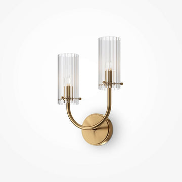 Wandleuchte mit Riffelglas und Messing - Finish – Arco | Maytoni - Esszett Luxury | Stilvolles Wohnen mit Charakter