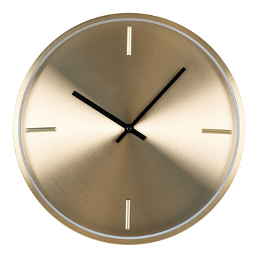 Wanduhr – Aluminium Gold, Lautloses Uhrwerk, Skandinavisches Minimal – Istanbul | House Nordic