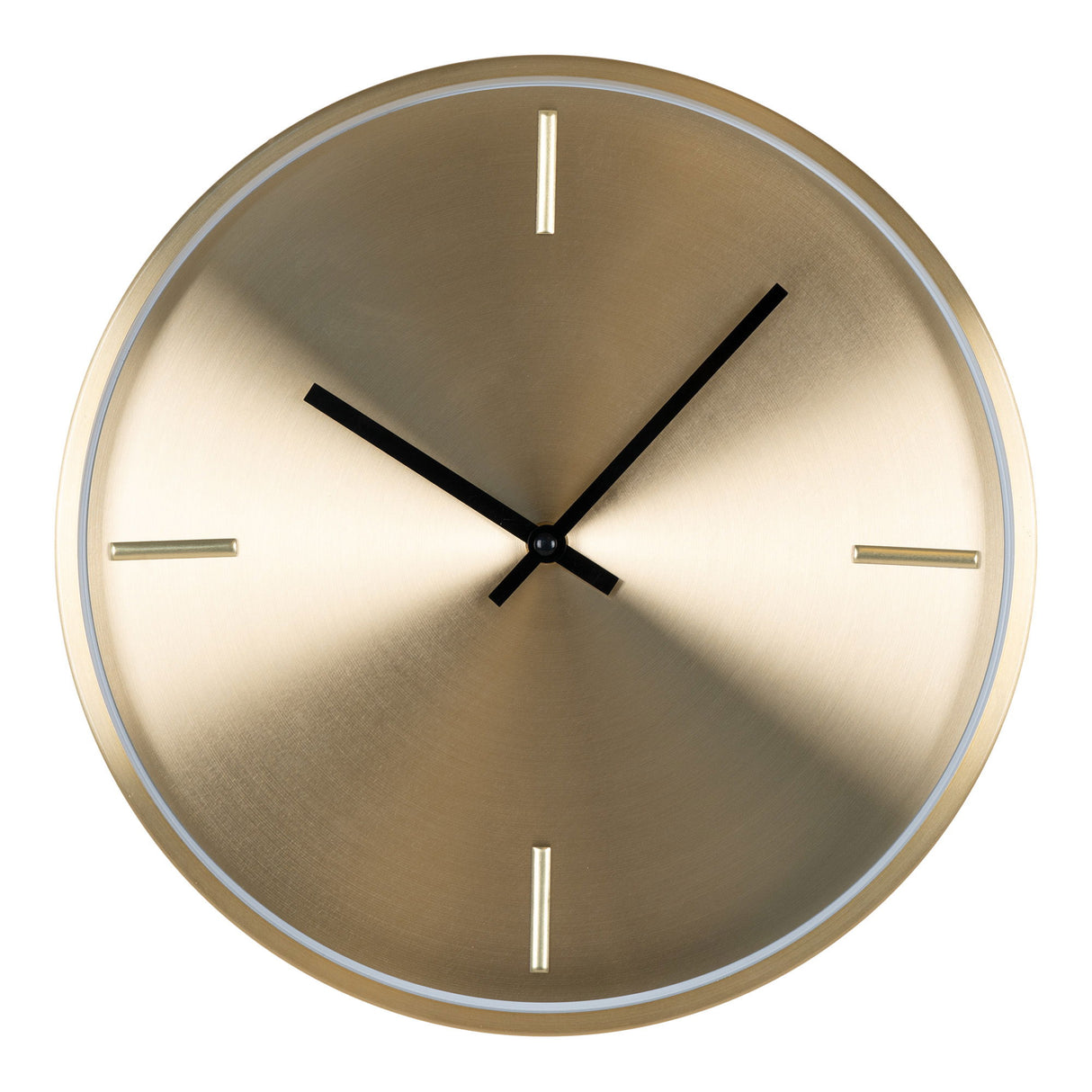 Wanduhr – Goldfarbenes Aluminium, Leises Uhrwerk, 30 cm Höhe - Istanbul | House Nordic