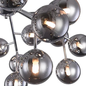 Deckenleuchte – Chrom Metall, 20-flammiges Design, Glasschirme - Dallas | Maytoni