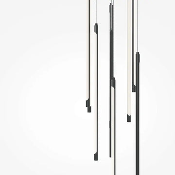 Pendelleuchte – Schwarzes Aluminium, 46 W Leistung, Warmweiß, 353 cm Höhe - Light Stick | Maytoni