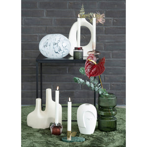 Vase – Grünes Glas, Runde Form, Transparente Oberfläche | House Nordic
