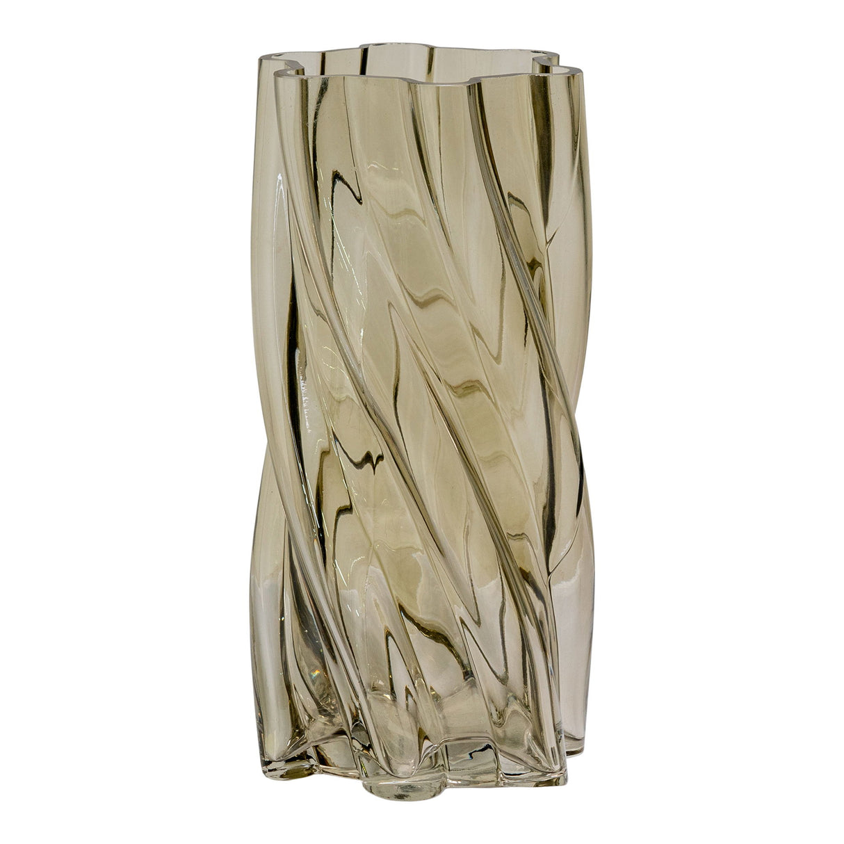 Vase – Mundgeblasenes Glas, Rauchgrüne Tönung - Quenra | House Nordic