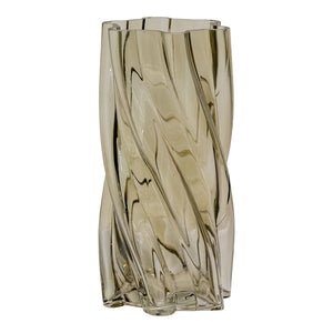 Vase – Mundgeblasenes Glas, Rauchgrüne Tönung - Quenra | House Nordic