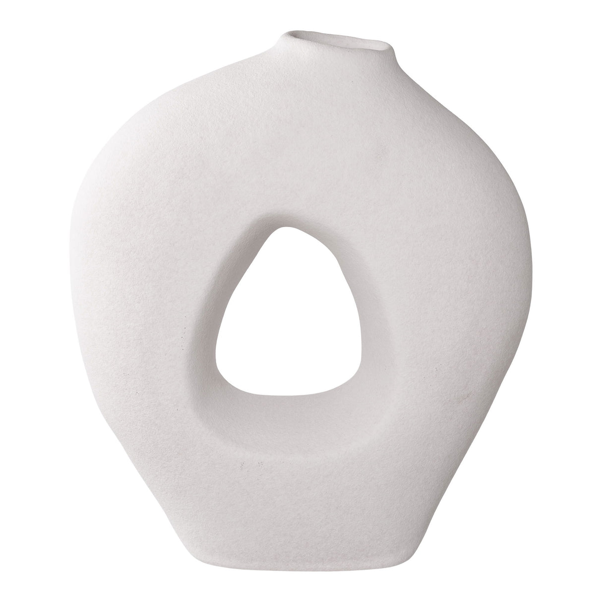 Vase – Weißes Keramik, Skulpturales Design, 27,8 cm Höhe | House Nordic