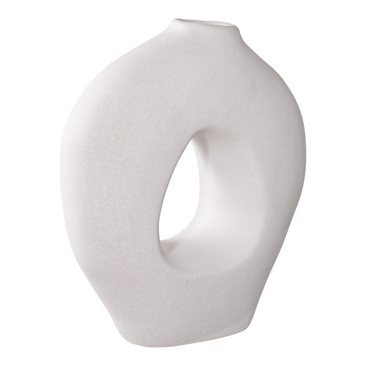 Vase – Weißes Keramik, Skulpturales Design, 27,8 cm Höhe | House Nordic