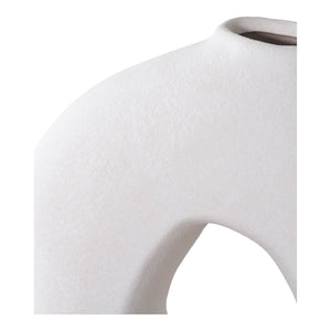 Vase – Weißes Keramik, Skulpturales Design, 27,8 cm Höhe | House Nordic