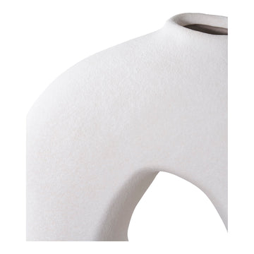 Vase – Weißes Keramik, Skulpturales Design, 27,8 cm Höhe | House Nordic
