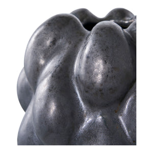 Vase – Schwarzes Steinzeug, Beerenartige Struktur, Mattes Finish - Noirberry | House Nordic