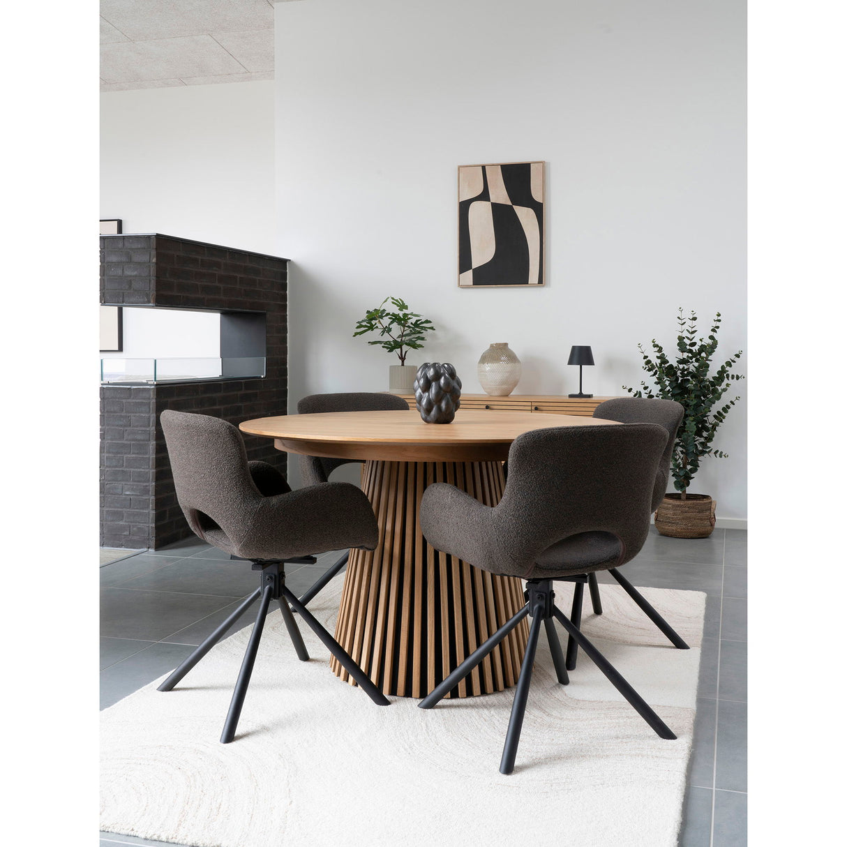 Vase – Schwarzes Steinzeug, Beerenartige Struktur, Mattes Finish - Noirberry | House Nordic