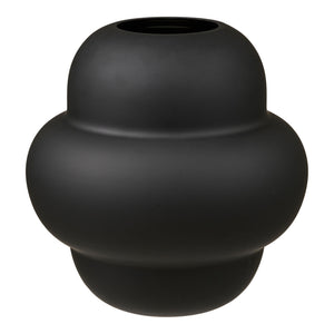 Vase – Mundgeblasenes Glas, Schwarze Farbe, 21 cm Durchmesser | House Nordic