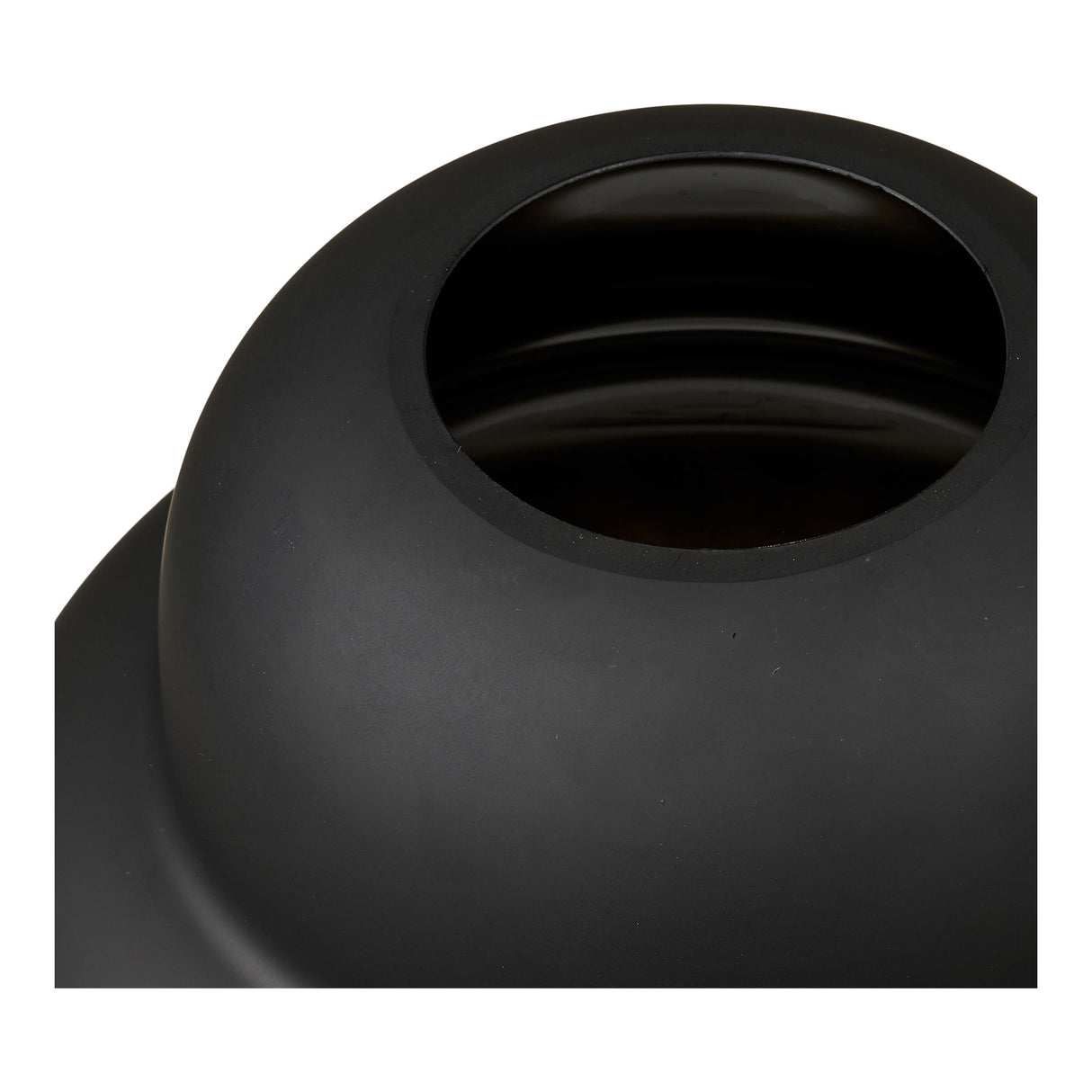 Vase – Mundgeblasenes Glas, Schwarze Farbe, 21 cm Durchmesser | House Nordic