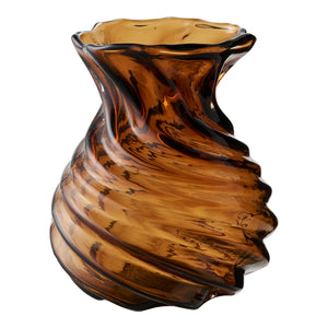 Vase – Mundgeblasenes Glas, Rauchbraune Farbe, 18,5 cm Höhe | House Nordic