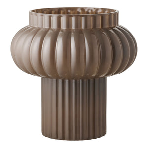 Vase – Mundgeblasenes Glas, Braune Farbe, 27 cm Höhe | House Nordic