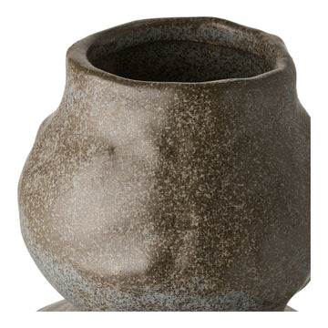 Vase – Ceramic Material, Round Design, Matte Surface, Dark Grey Shade – Bodil | House Nordic
