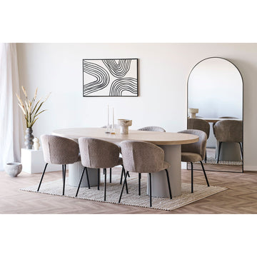 Vase – Ceramic Material, Round Design, Matte Surface, Dark Grey Shade – Bodil | House Nordic