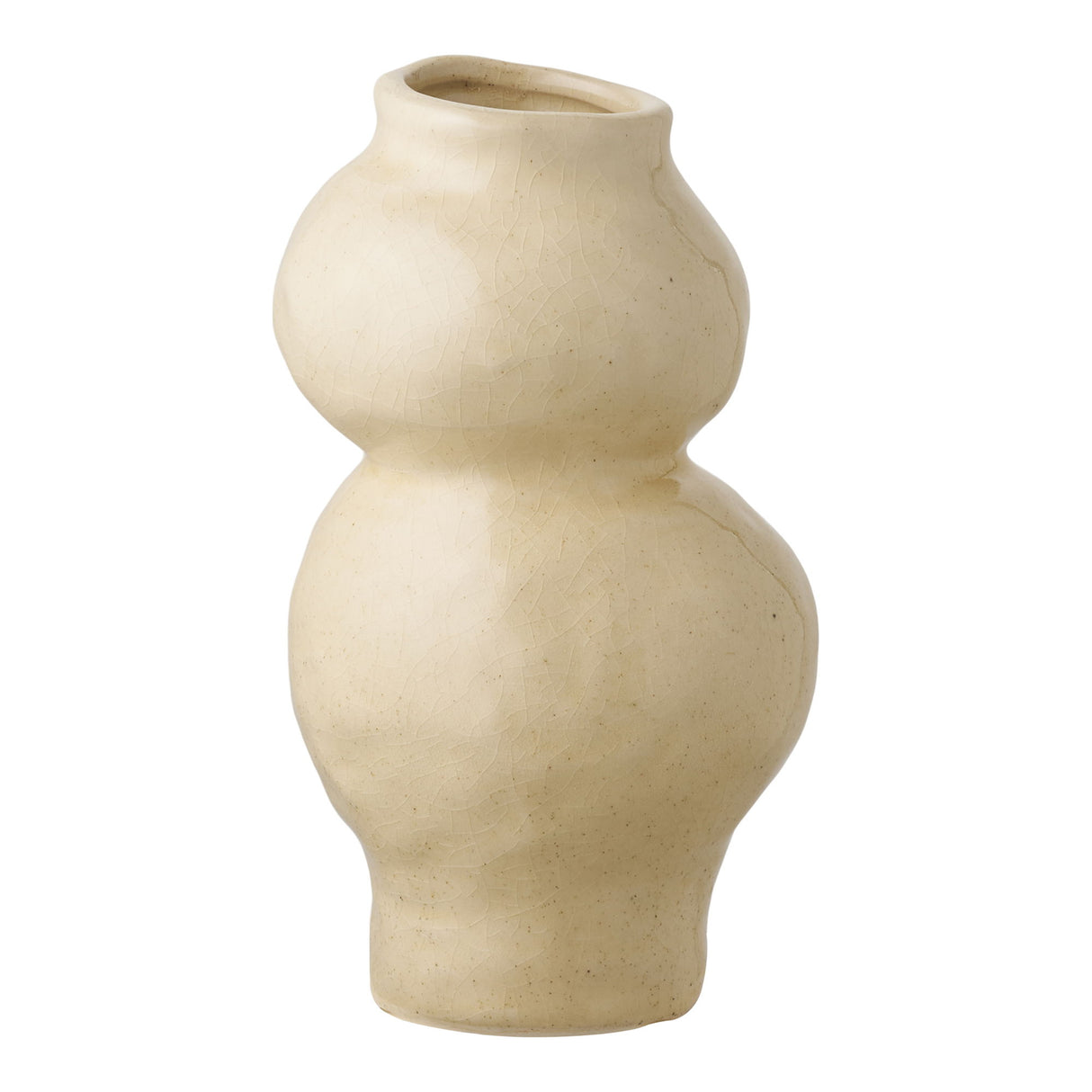 Vase – Keramikmaterial, Beige Farbe, 19,5 cm Höhe | House Nordic