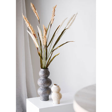 Vase – Ceramic Material, Round Design, Matte Finish, Beige Hue – Anika | House Nordic